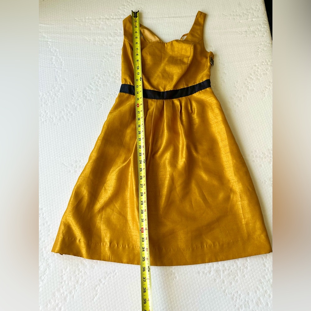 NWT The Limited Mustard-Orange/Gold Sleeveless Aline Dress size 2 - Picture 5 of 13